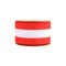 LaRibbons 2 1/2" Wired Ribbon | Red/White Flag Stripe | 10 Yard Roll